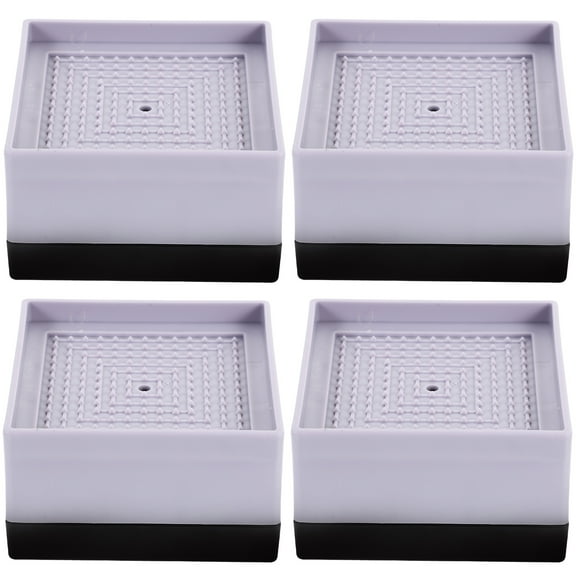 Toyandona Bed Lifts Heavy Duty Grey Plastic for Furniture Stability 4Pcs