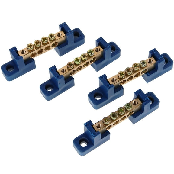 NUOLUX 4Pcs Grounding Block Electrical Grounding Bars .00X2.50X1.30CM for DIY Enthusiasts