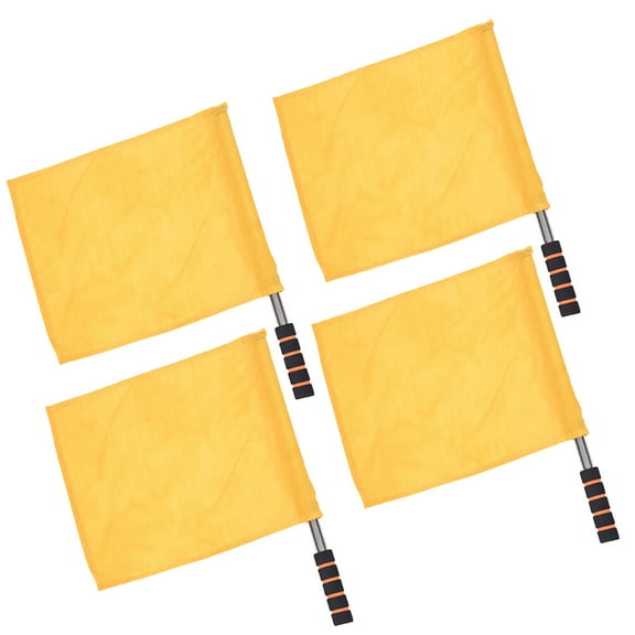 NUOLUX 4Pcs Sports Flags for Events Yellow 17.7*13.8*1.2in