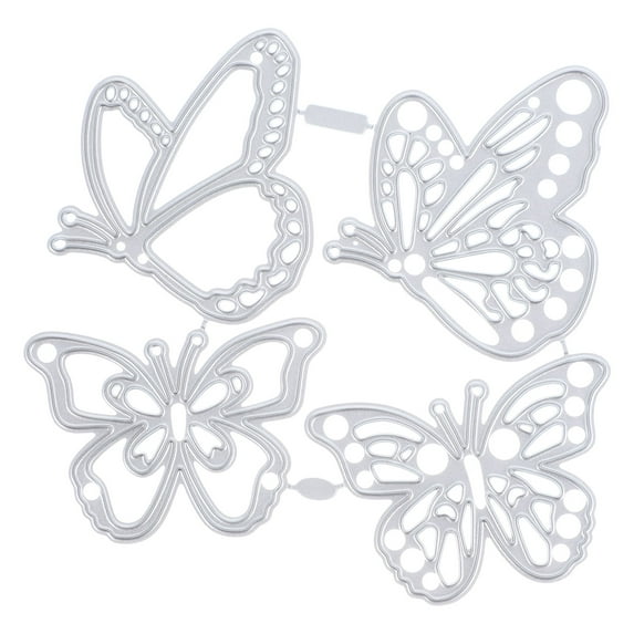 NUOLUX 4pcs Butterflies Metal Cutting Die DIY Making Die Cuts Carbon Steel Die Cut for Craft Scrapbooking