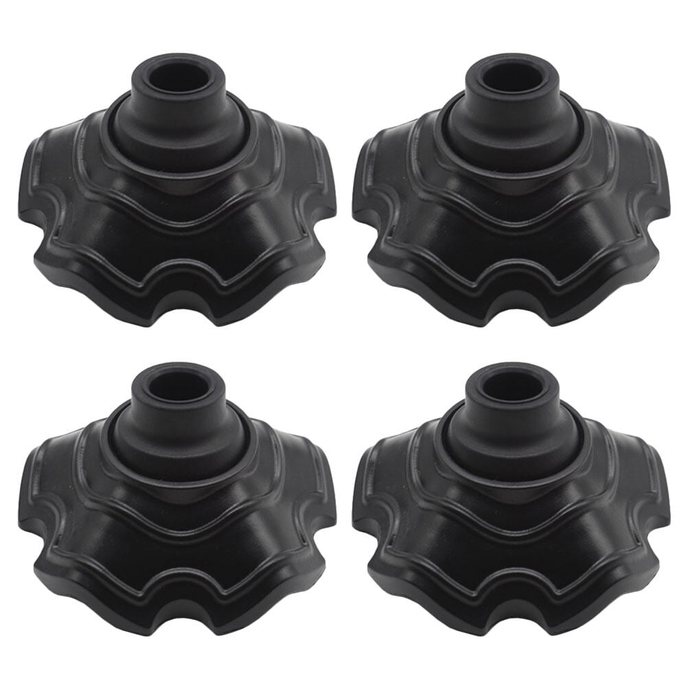 4-Pack Camping Chair Leg Protectors – Floor Savers For Outdoor Chairs, Tables & Stools (Black, 13-16mm Inner Diameter)