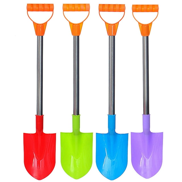 Nuolux 4pcs Mini Sand Shovels Beach Toys Sand Dredging Plastic Spade