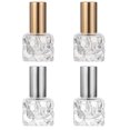 thumbnail image 1 of HOMOBABE Square Crystal Glass Atomizer Refillable 4Pcs 2.4*1.2*1.2in, 1 of 6