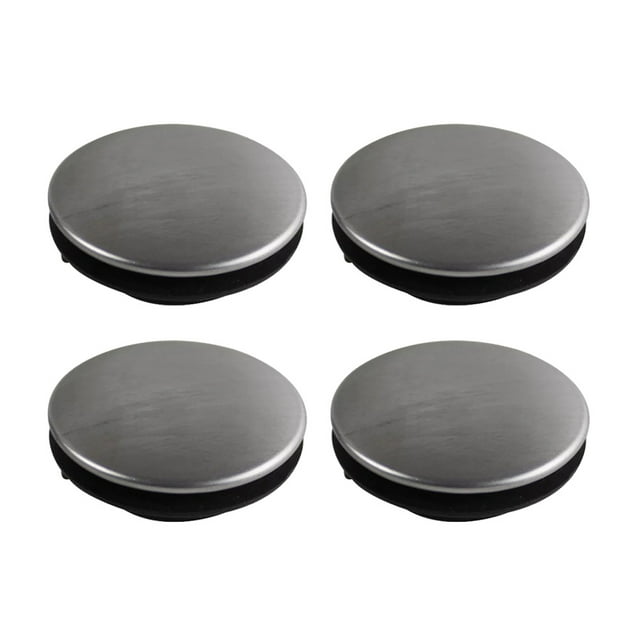 NUOLUX 4pcs Stainless Steel Kitchen Sink Tap Hole Cover Short Nut Kitchen Faucet Hole  Dispenser Cover (Installing Hole for 31-40mm)