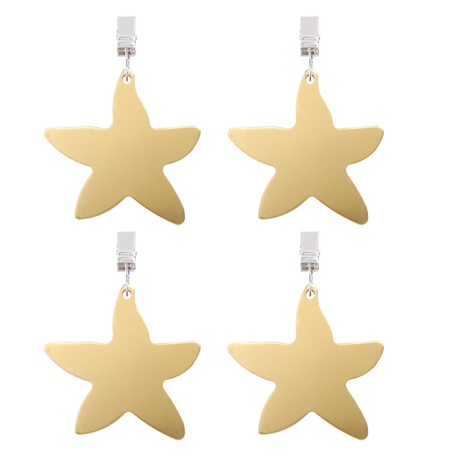 NUOLUX 4pcs Stainless Steel Tablecloth Clips Table Cover Fixing Clamps