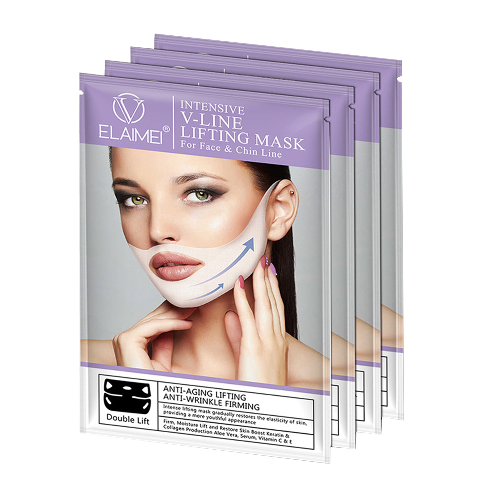 NUOLUX 4pcs V Line Facial Mask Face Lifting Tightening Mask Double Earhook Lifting Chin Up Mask