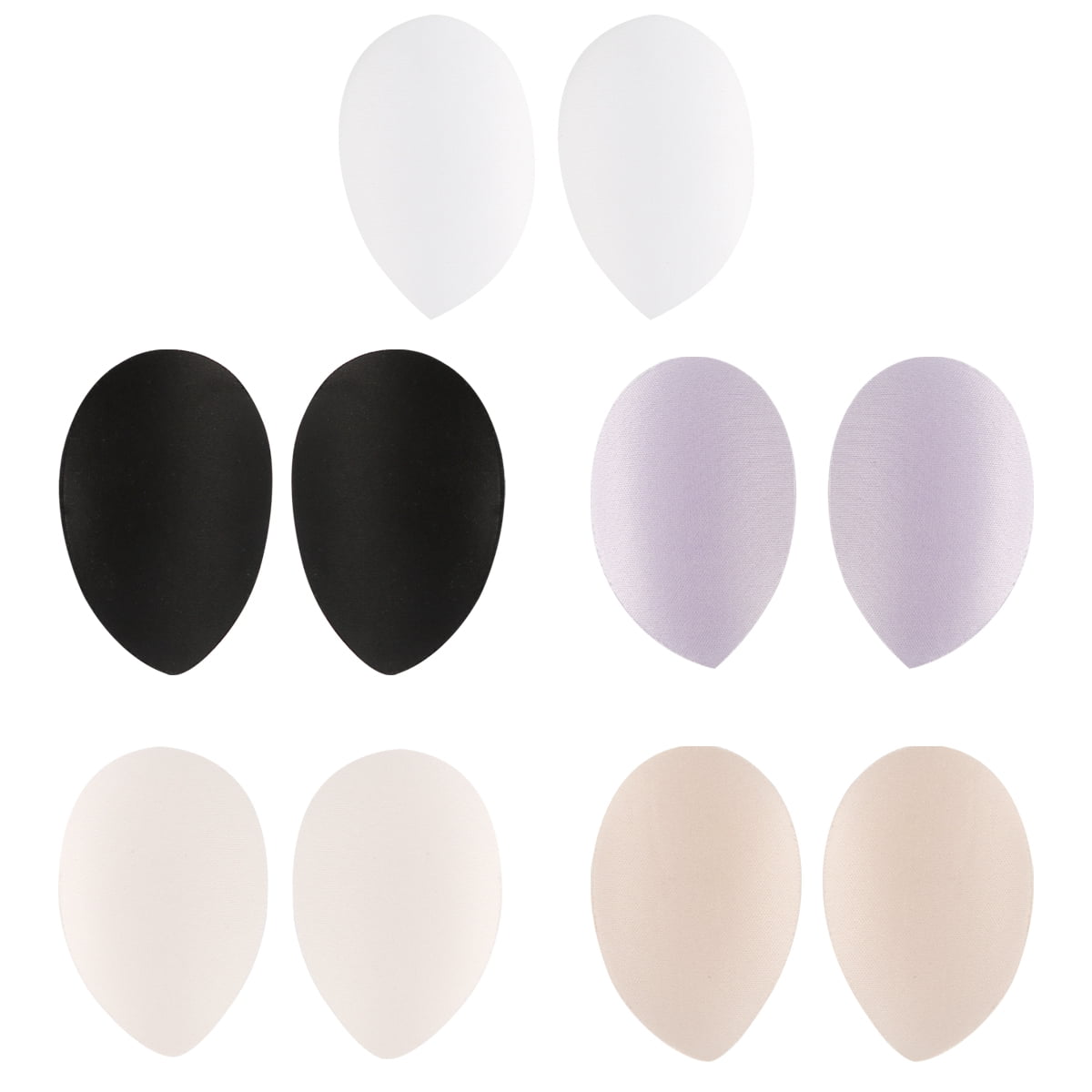 NUOLUX 5 Pairs Drop Shaped Sponge Breast Pad Insert Chest Pad Invisible ...