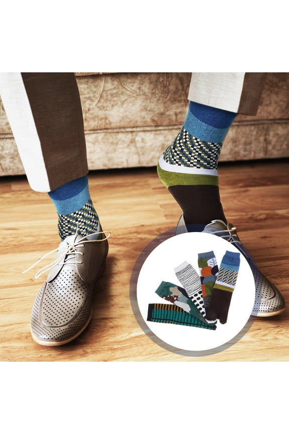 Cotton Two-Toe Socks Japanese Style Breathable Comfortable 5Pairs