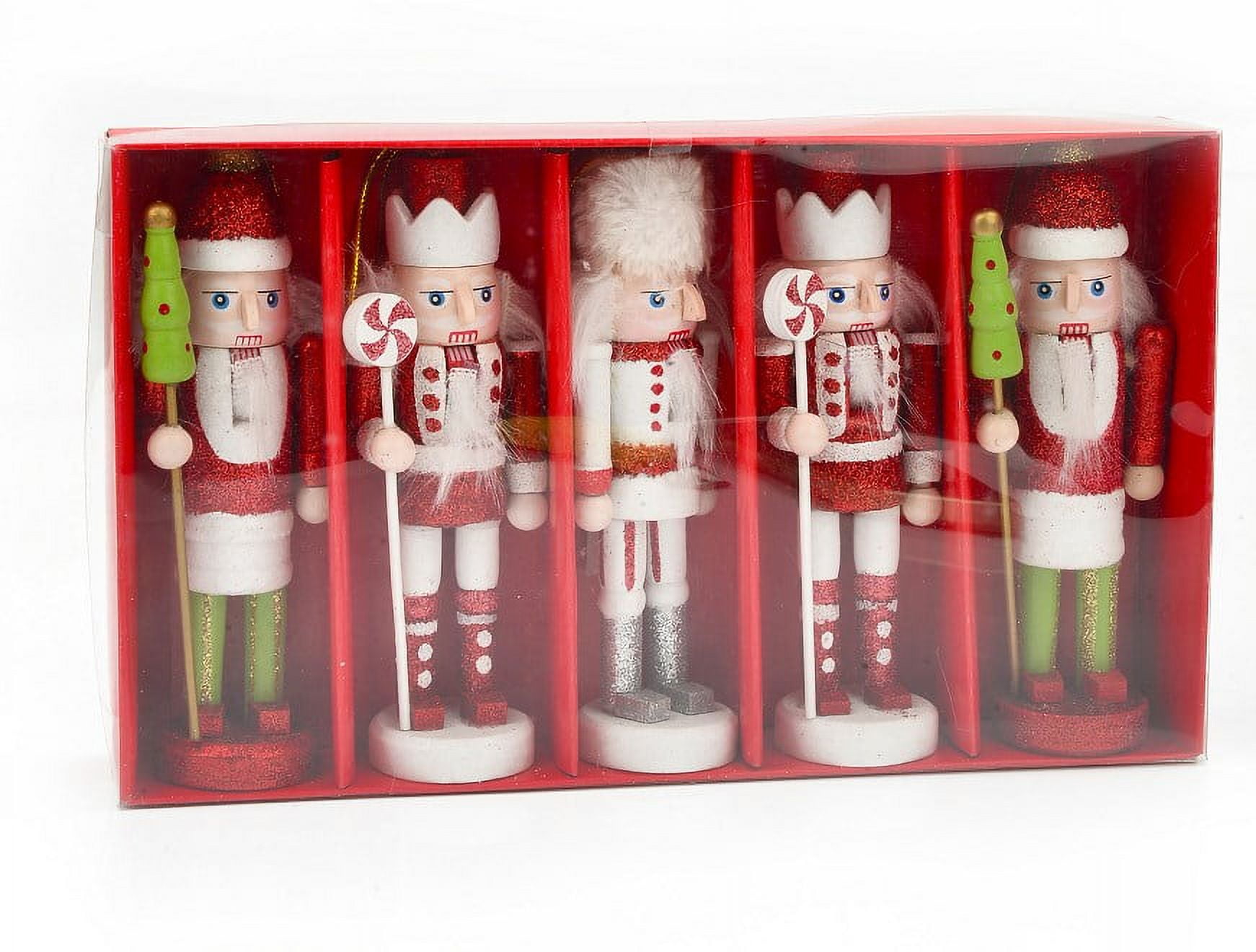 NUOLUX 5 Pcs Soldier Nutcrackers Christmas Decoration Figures