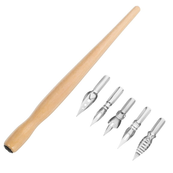 NUOLUX 5 Pen Nibs Steel Signature Pen for Calligraphy and Artistic Effects