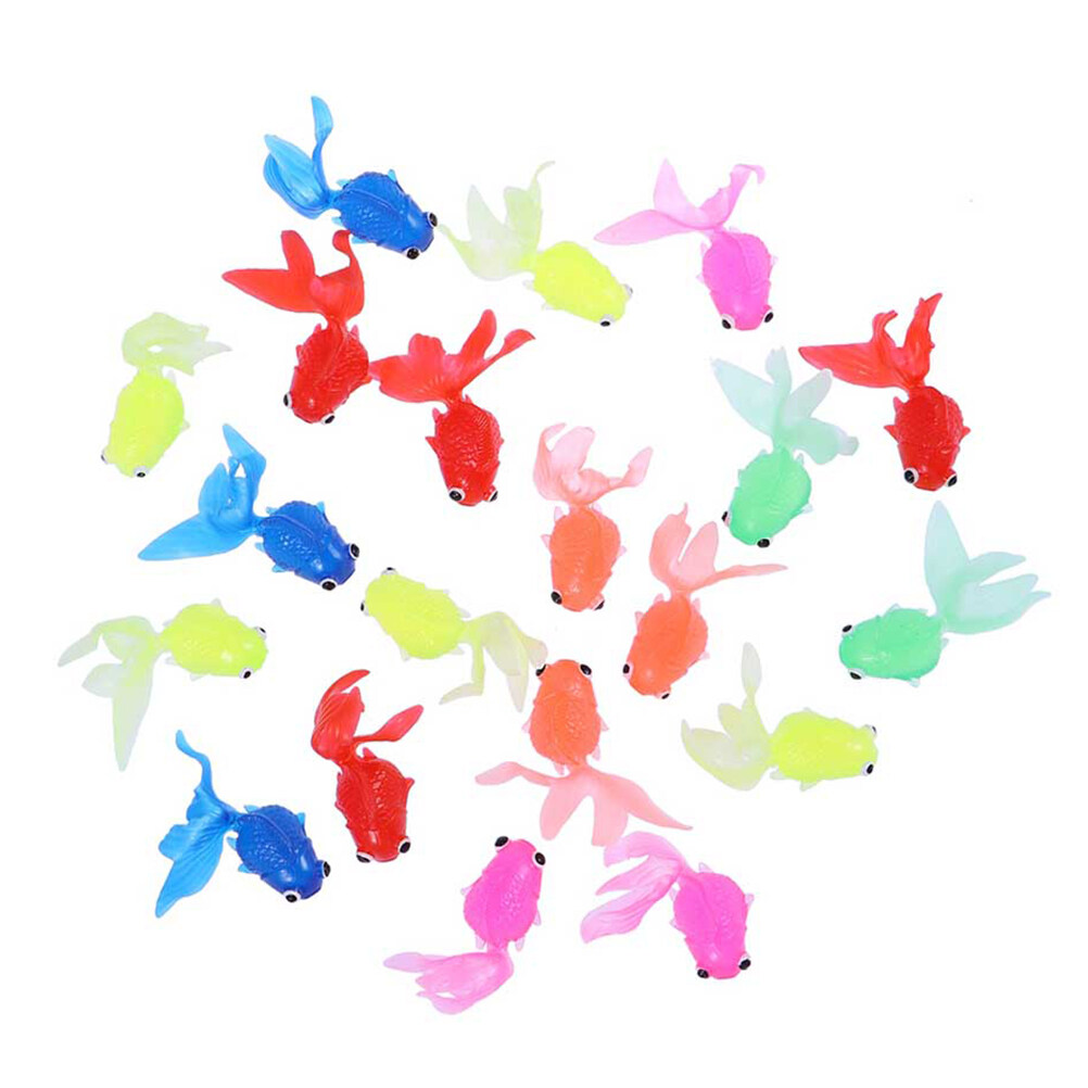 NUOLUX 50 Pcs Realistic Goldfish Toy Funny TPR Goldfish Model Figures