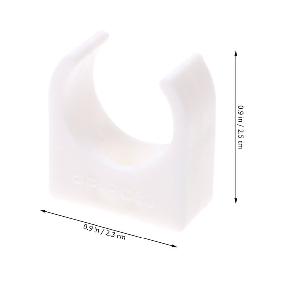 NUOLUX 50Pcs White PVC Plastic Tube Clamp Holder Snap Ring for Water Pipe Fixation