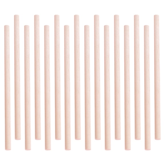 NUOLUX 50-Pack Wooden Round Dowel Rods, 7.9 Inch Unfinished Wood Sticks for Crafting and Projects