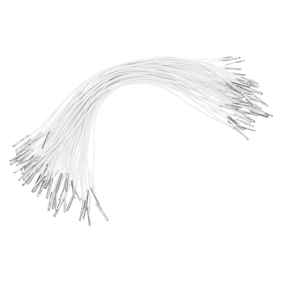 NUOLUX 50pcs Elastic Cords for buckles straps in White ideal for Outdoor Activities and Book Binding Back to School