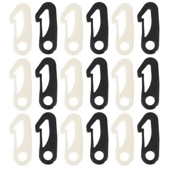 Tineasur 50Pcs Flag Pole Snap Hooks White Plastic Compatible with Standard Grommeted Flags