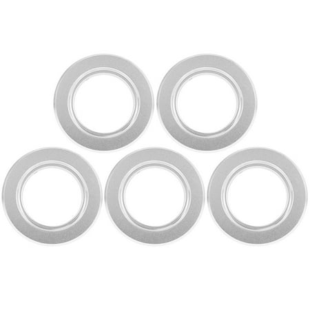 TEHAUX 5pcs Bird House Predator Guards, 2.95 Inch Round Hole Protectors, Metal Nesting Box Rings for Wooden Bird Breeding Boxes, Silver