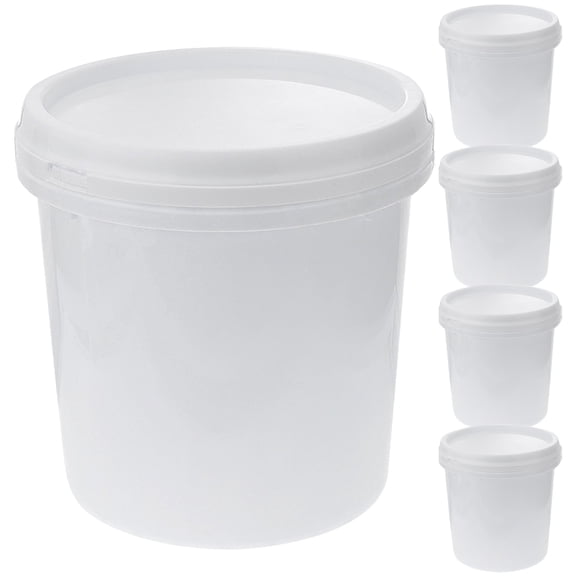 Toyandona Portable Thickened White Plastic Bucket - Versatile for Home and Dormitory