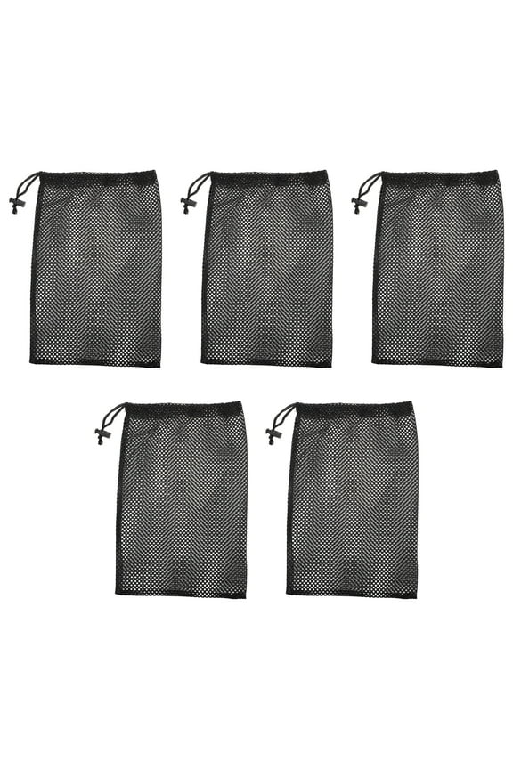DEEPCRAFF Shower Storage Bag Black Mesh 5Pcs