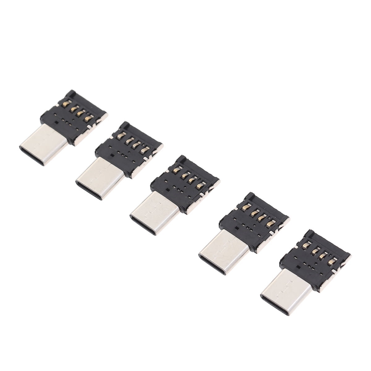 NUOLUX 5pcs Ultra Mini TypeC USBC to USB 2.0 OTG Adapter for Cell