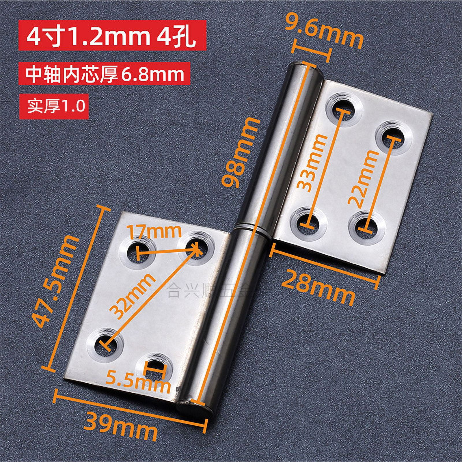 NUOLUX 6 Pairs Lift Off Hinges Stainless Steel Flag Hinges Door Hinge