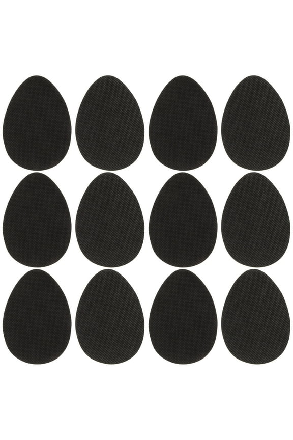6 Pairs of Self-Adhesive High Heel Sole Protectors Rubber Anti Shoe Pads Stickers Non Shoe Grips for Men and Women Matte Surface (Black)