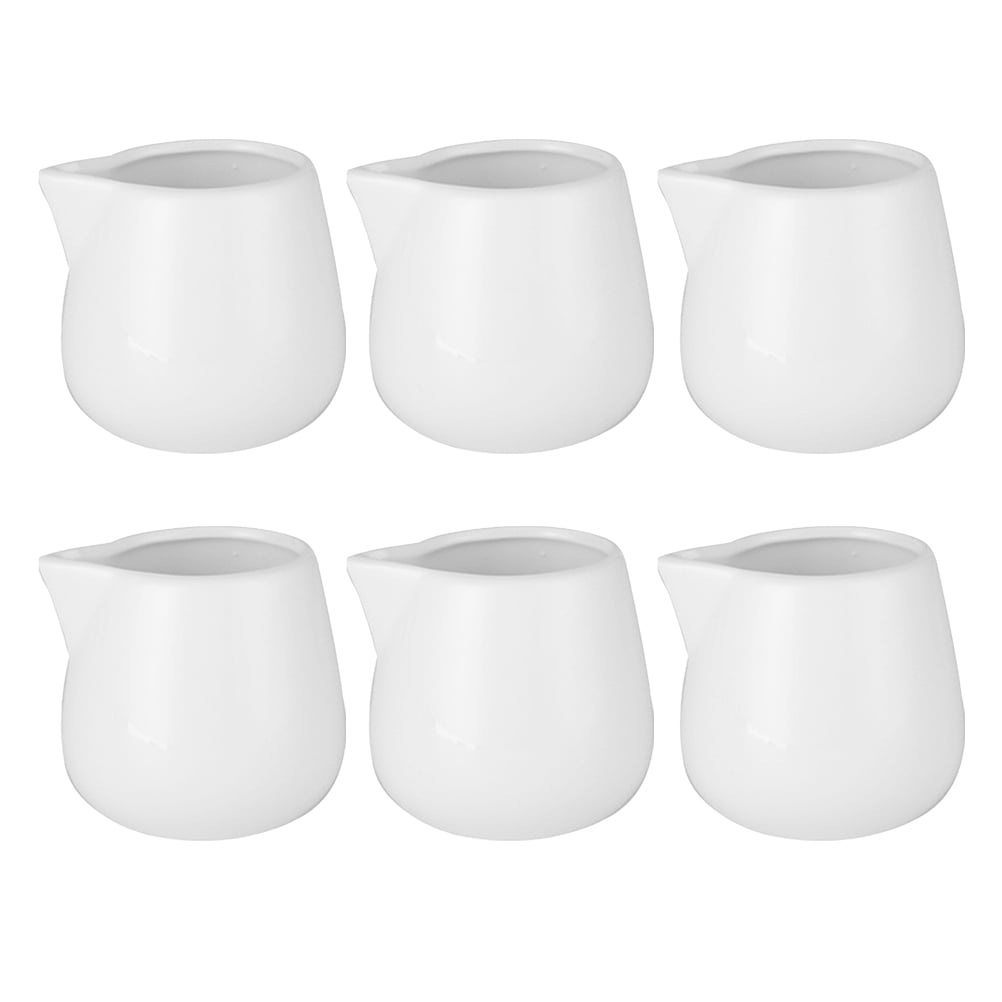NUOLUX 6 Pcs Ceramic Milk Pitchers Creamer Pitchers Coffee Creamer Dispensers 100ml