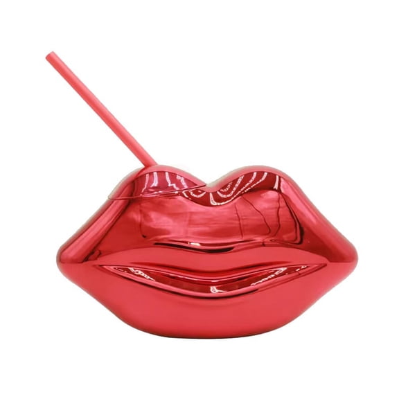 NUOLUX 600 ml Lip Shaped Tumbler, PP Tumbler Glasses