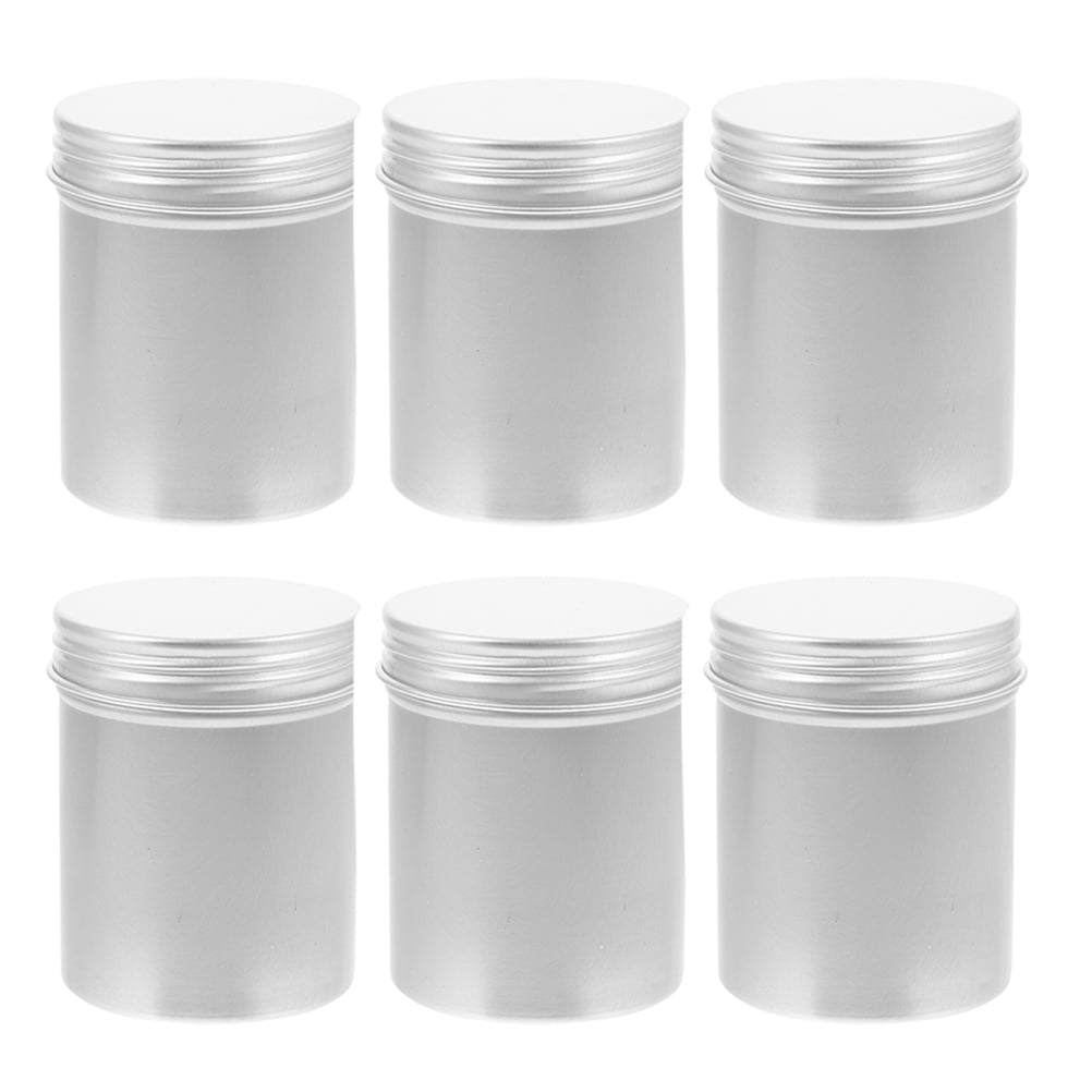 NUOLUX 6Pcs Aluminum Jars Refillable Containers Empty Jars Small