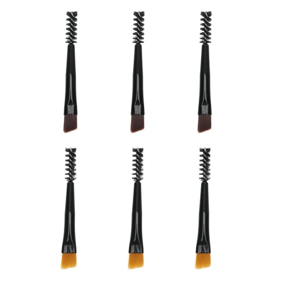 NUOLUX 6Pcs Double-headed Eyebrow Brush Eyebrow Shaping Tool Mini Eyebrow Brush
