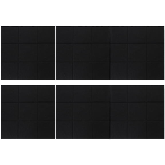 Toyandona 6 Pcs Acoustic Panels Sound Absorbing Black Polyester Standing Wave Elimination Home