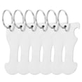 thumbnail image 1 of NUOLUX 6Pcs Portable Shopping Trolley Tokens Key Ring Simple Design Metal Trolley Coin Keyring, 1 of 8