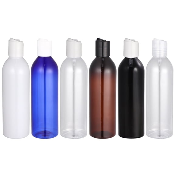 Tineasur 6-Pack Travel Shampoo Bottles Reusable Portable Cosmetic Dispenser Containers for Toiletries