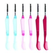 NUOLUX 6pcs Folding Eyelash Combs Eyebrow Combs Eyelash Separator Eyebrow Brushes