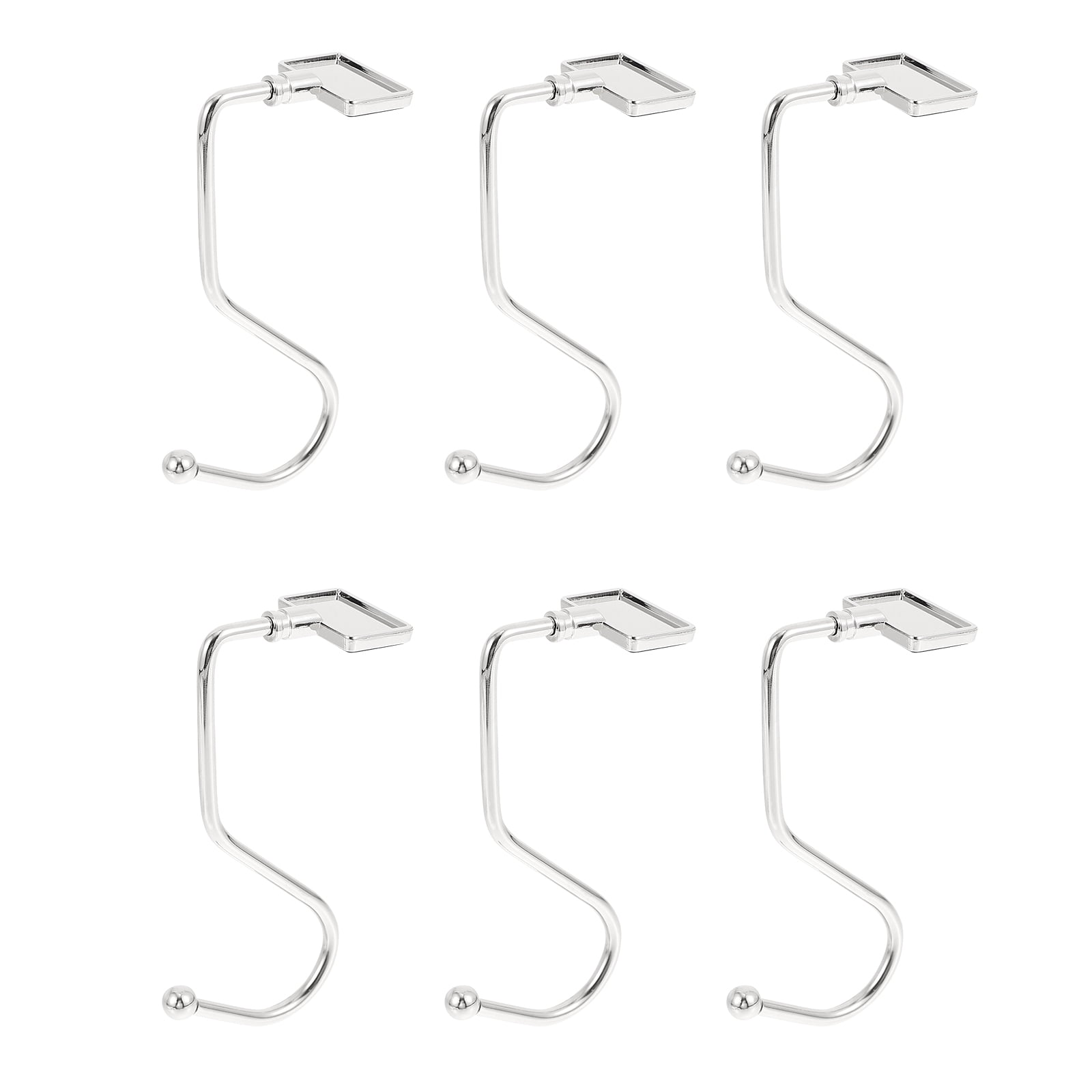 NUOLUX 6pcs Handbag Hangers Durable Bag Hooks Pouch Desktop Holders Table Backpack Hooks