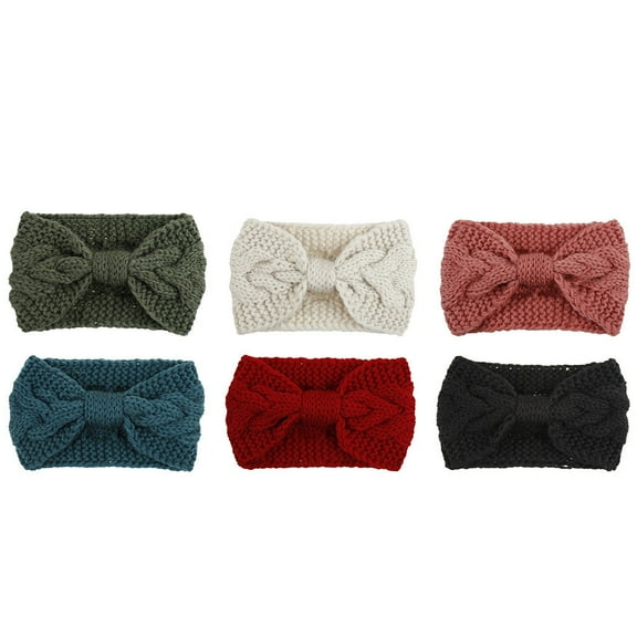 NUOLUX 6pcs Knitted Headbands Ear Warmer Headbands Elastic Winter Headdress