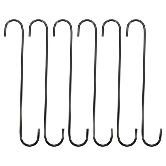 Tineasur Rustproof Stainless Steel S Hooks Black for Hanging Baskets, Lanterns, Plants, and Heavy Duty