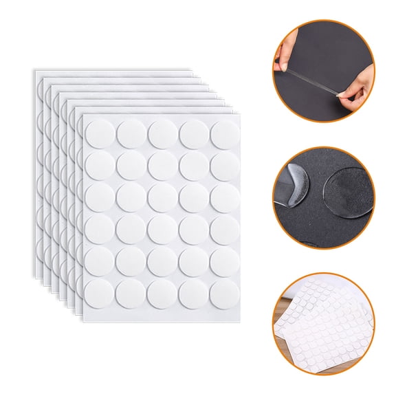 Toyandona Sticky Fixers Double Sided Adhesive Dots White Acrylic Tape for Decor Clear Removable Photo Wall Stickers