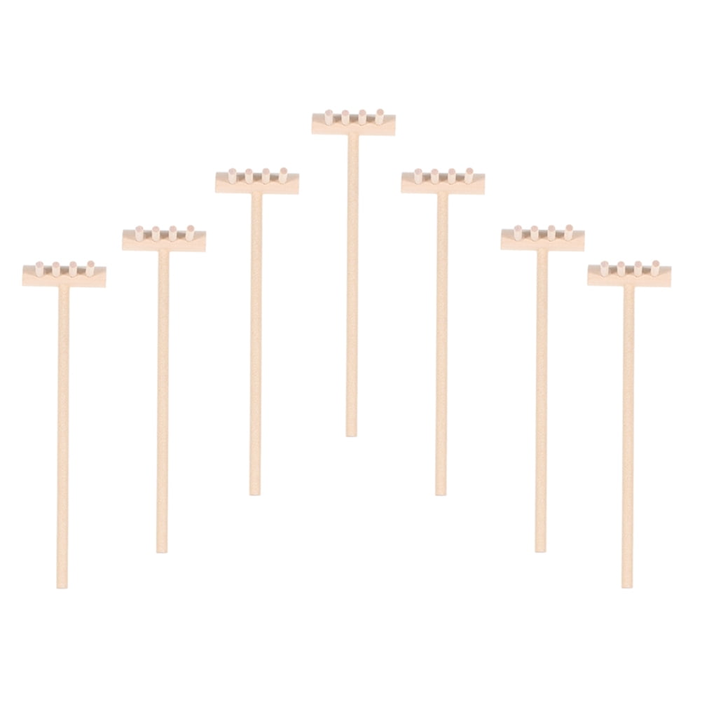 Sand Box Small Rake NUOLUX 7Pcs Small Rake Set Zen Sandbox Sand Rake with Synthetic ...