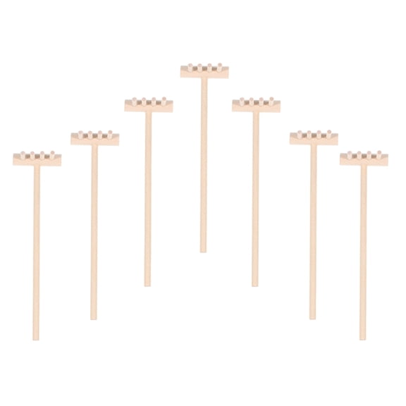 NUOLUX 7-Piece Small Zen Sand Rake Set with Synthetic Material for and Sandbox Use 14x3.5x2 cm
