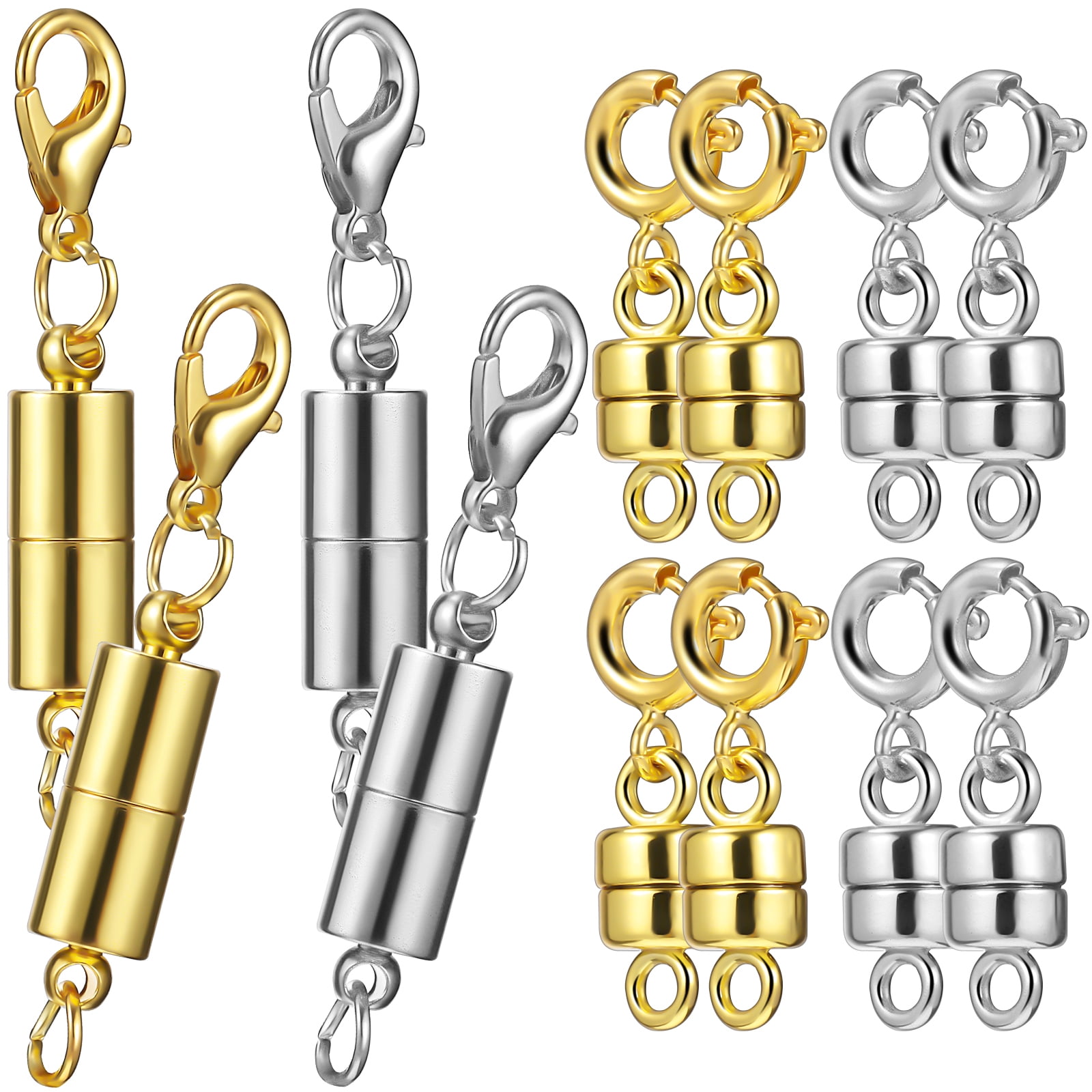 NUOLUX 8 Pcs Necklace Clasps and Closures with 4 Pcs Double