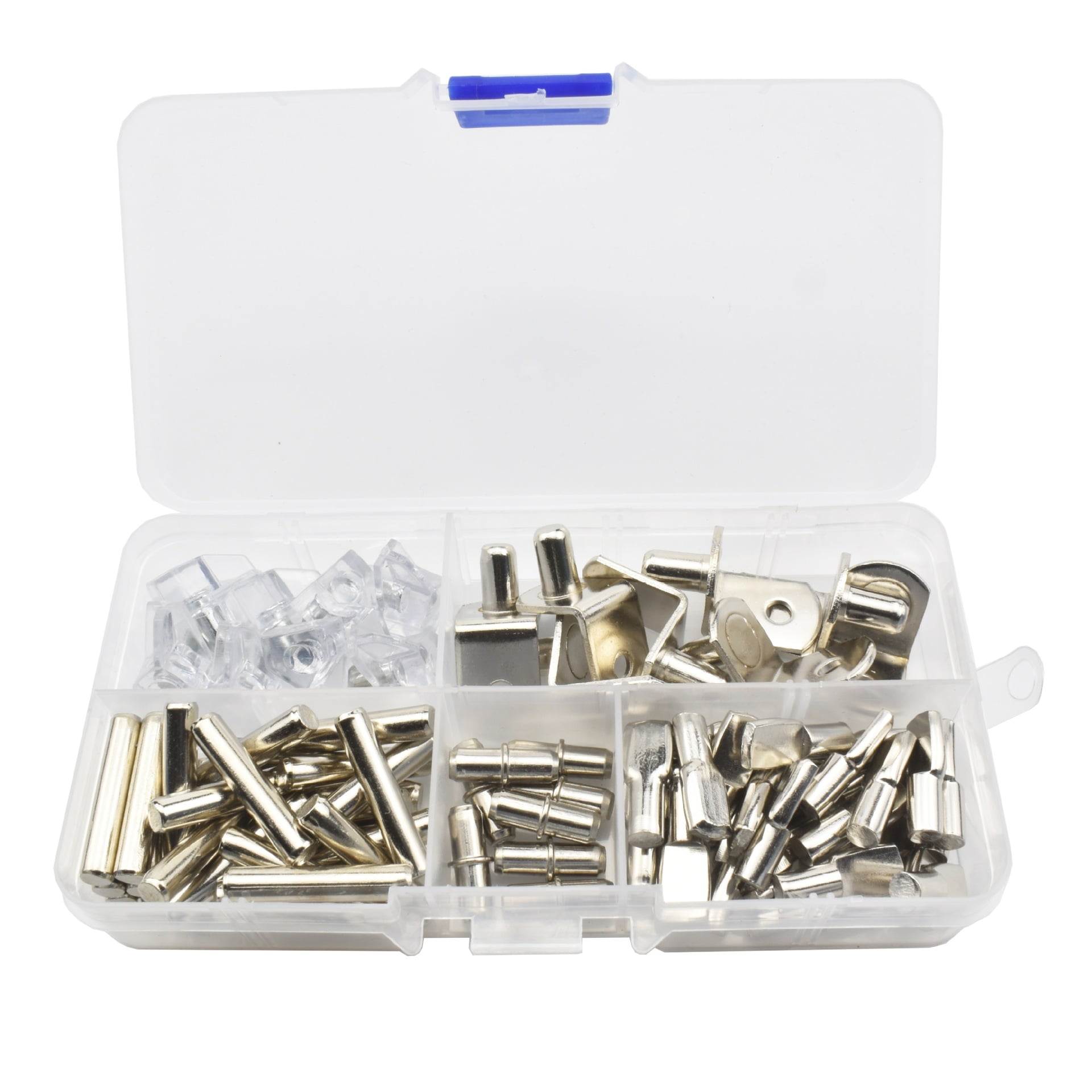 NUOLUX 80pcs Shelf Pins Kit Shelf Support Pegs Stainless Steel