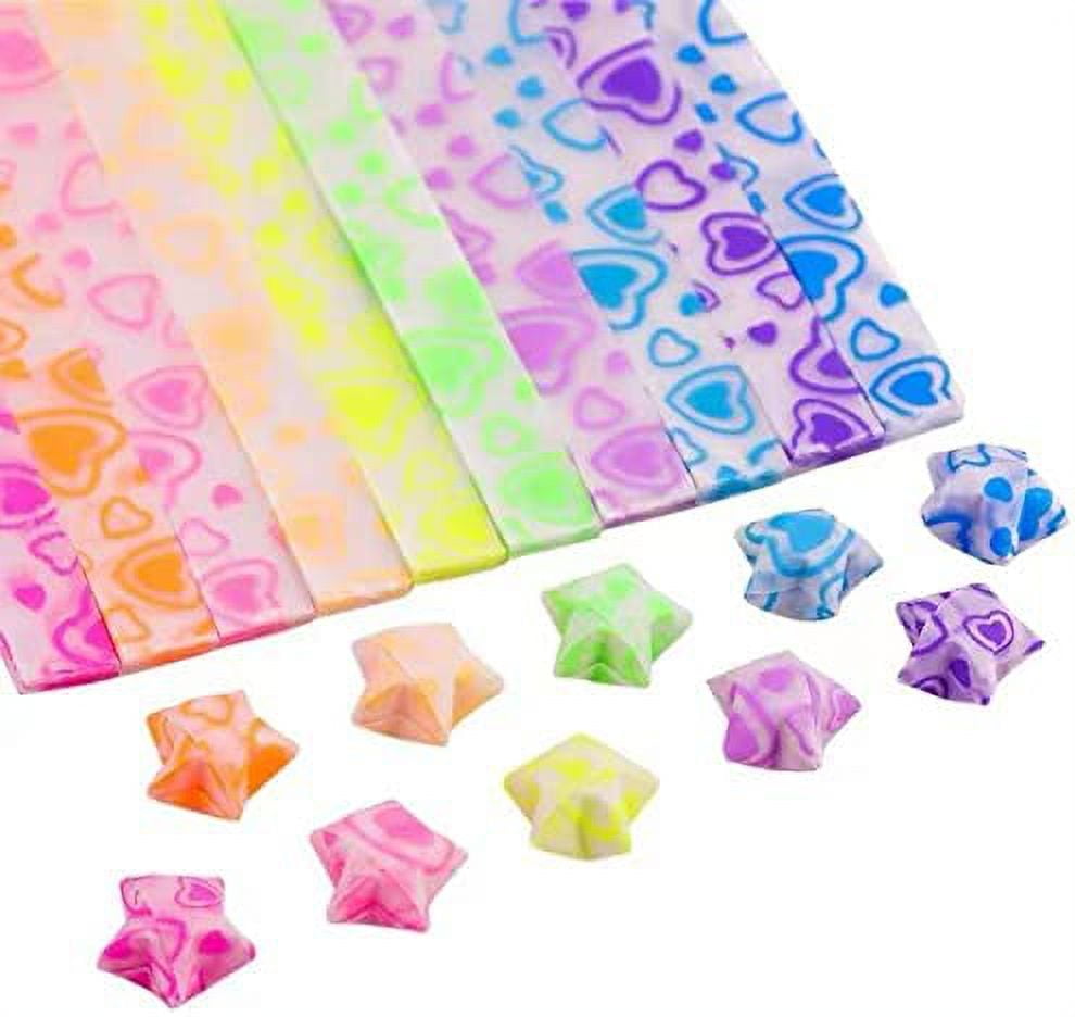 NUOLUX 840Pcs Craft Folding Origami Paper DIY Handcraft Origami Paper Material Luminous Origami