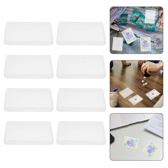 NUOLUX 8Pcs Card Organizer Box For Card Storage And Photo Display Plastic