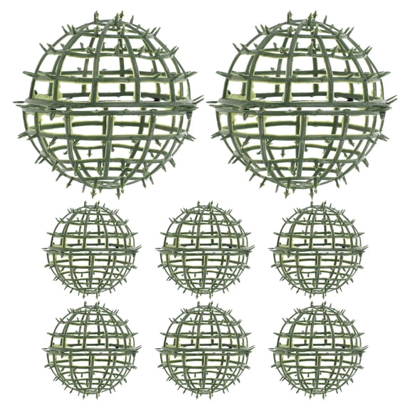 NUOLUX 8Pcs Green Plastic Topiary Frames for Plants Artificial Flower Display and Support