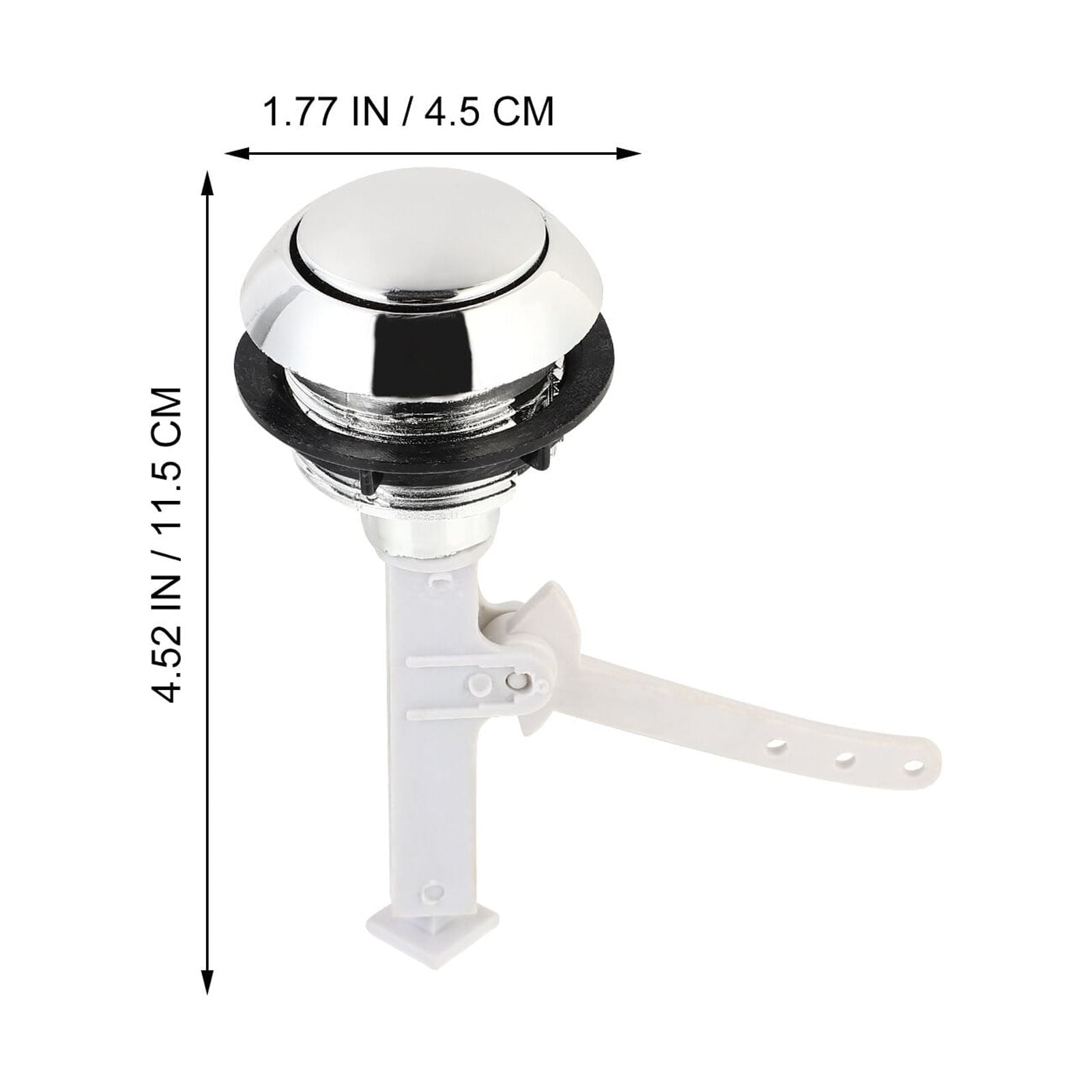 NUOLUX 9 pcs Toilet Tank Button Single Push Toilet Button Replacement Toilet Button for Home