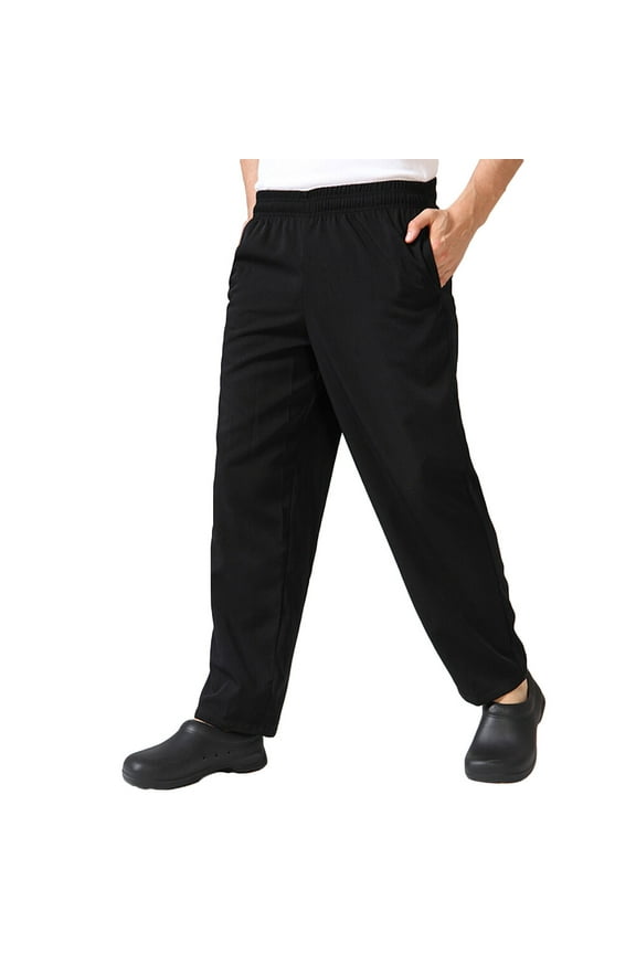 A Pair of Chef's Workwear Durable Trousers Breathable Material Chef Pants - Size XXL (Black)