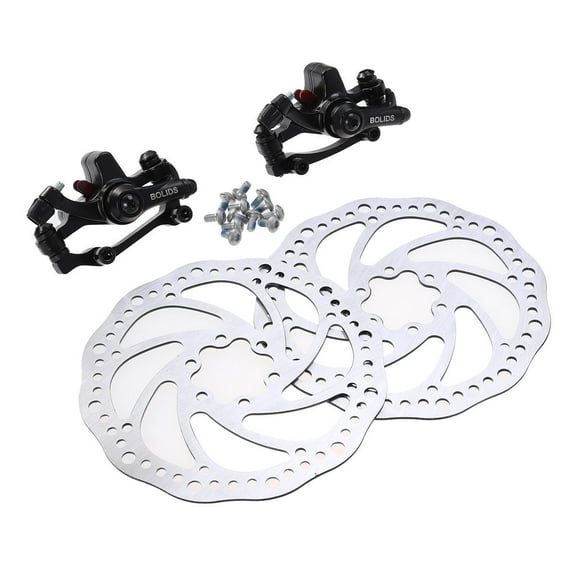 NUOLUX Adjustable Bike Disc Brake Rear Disc Rotor Brake Kit with 2 Brakes for Mountain