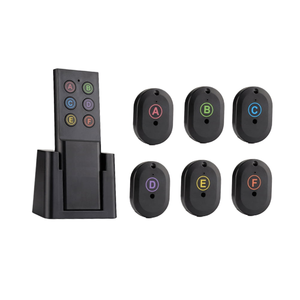 NUOLUX Advanced Key Finder Pet Remote Key Locator Phone Wallets Anti-Lost 6 Receivers and 1 Dock (Black)