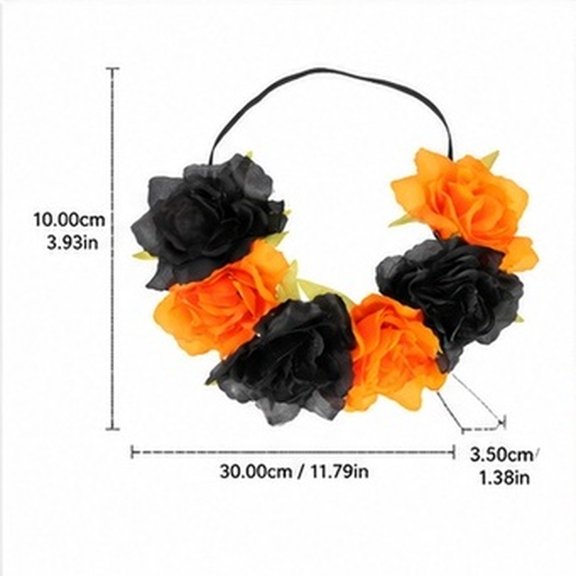 NUOLUX Floral Crown Headband Multi Color Cloth for Cosplay and Party Decor