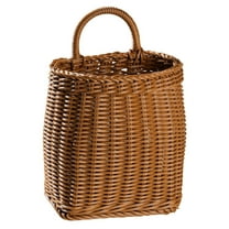 CATIEBYE Natural Brown Woven Hanging Basket for Kitchen Storage and Decorative Use